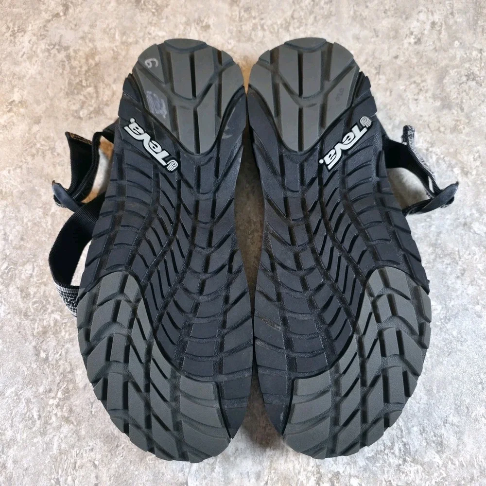 TEVA Men's Size 12 Black Aztec Original River Hiking Trail Sandals NEW